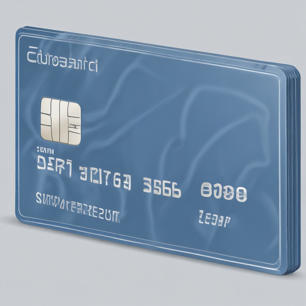Illustration of a blue credit card