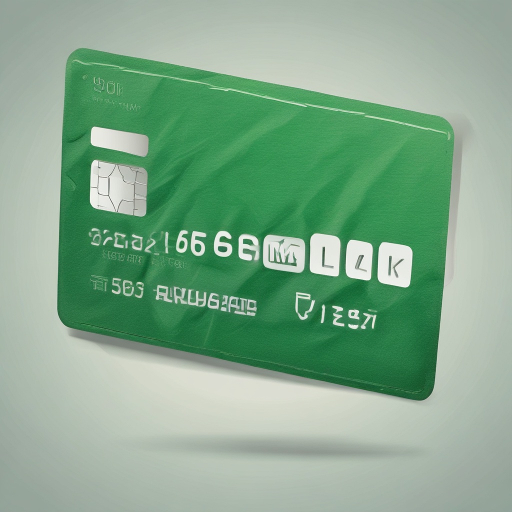 Illustration of a green credit card